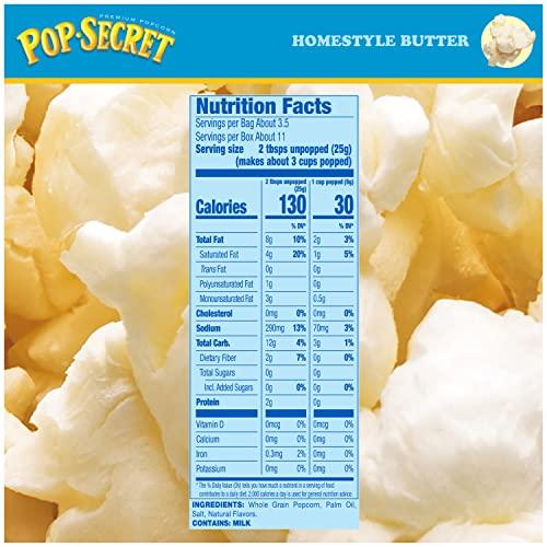 Pop Secret Pop Secret Microwave Popcorn, Homestyle Butter Flavor, 3.2 Oz Sharing Bags, 3 Ct (Pack of 2)