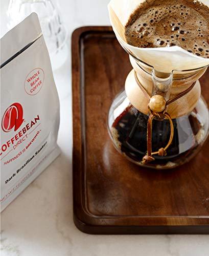 Coffee Bean Direct Coffee Bean Direct Dark Brazilian Santos, Dark Roast, Ground Coffee, 5-Pound Bag