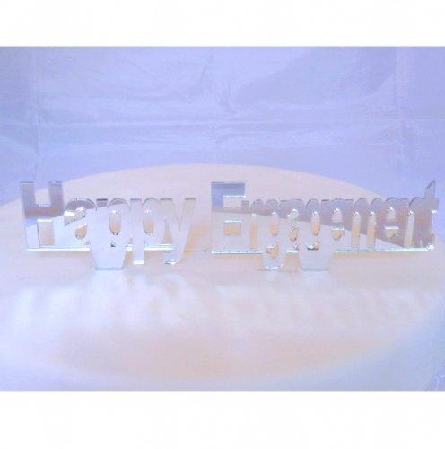 Super Cool Creations Super Cool Creations Happy Engagement Cake Topper Mirror – Contemporary