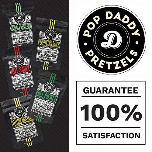 POP DADDY ·POPCORN· Pop Daddy Flavored Pretzels Sticks | Hot Sauce Flavor | 3oz Healthy Gourmet Pretzels Snacks | 15 Pack