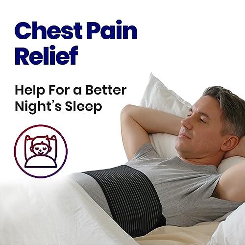 ARMSTRONG AMERIKA Rib Brace Chest Binder | Rib Belt to Reduce Rib Cage Pain | Chest Compression Support for Rib Muscle Injuries, Bruised Ribs | Breathable Chest Wrap Rib Brace for Women Men (Large/XL - BLack - 44 Inch)