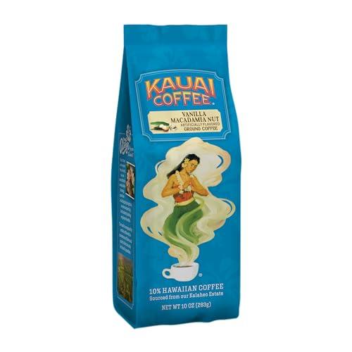 KAUAI COFFEE Kauai Coffee Vanilla Macadamia Nut, Medium Roast - Whole Bean Coffee, 24 oz Package
