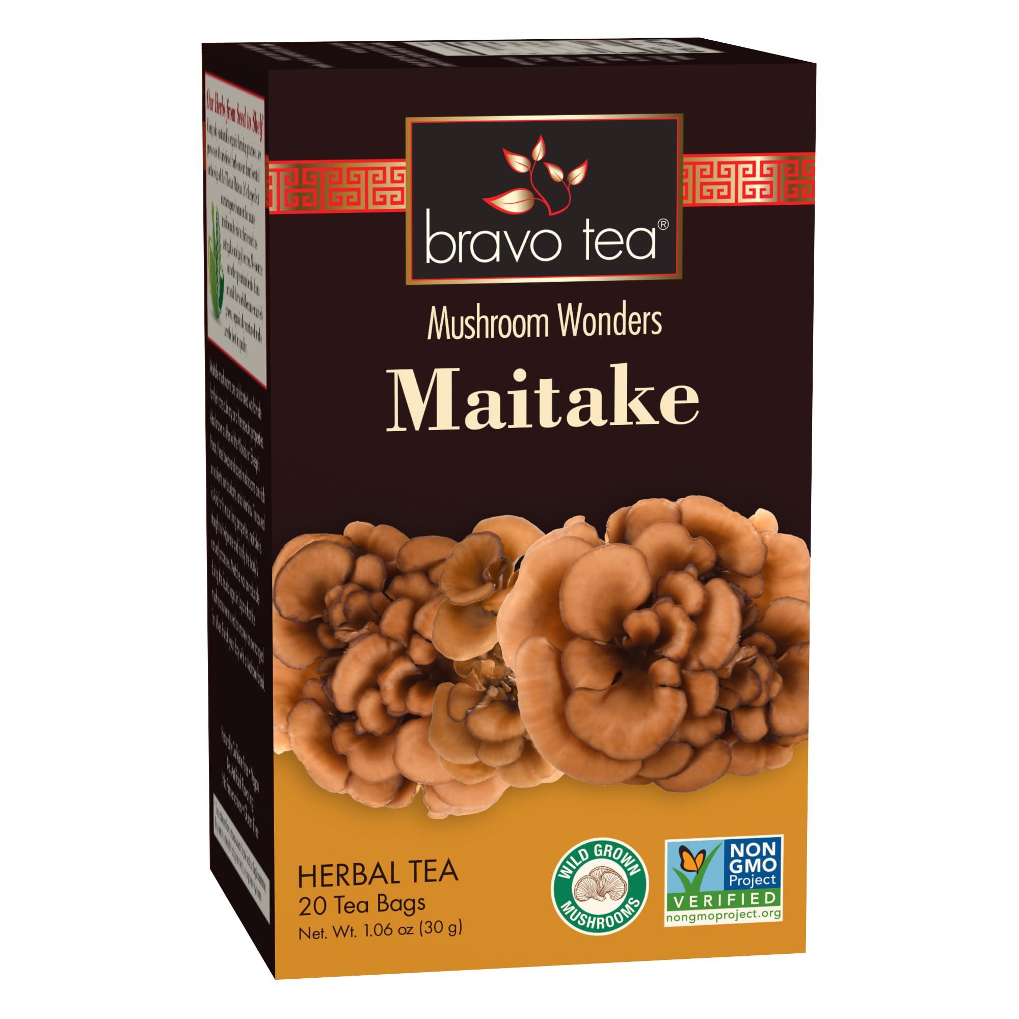 Bravo Tea Bravo Tea Maitake Mushroom Herbal Tea, Caffeine Free 20 Tea Bags