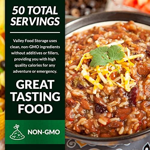 Valley Food Storage Valley Food Storage Enchilada Beans and Rice 10-Bag Bucket, 50 Servings | Premium Emergency Food Supply 25 Year Shelf Life with No Fillers | Survival Meal Kits, Prepper Food, Off Grid Living Supplies