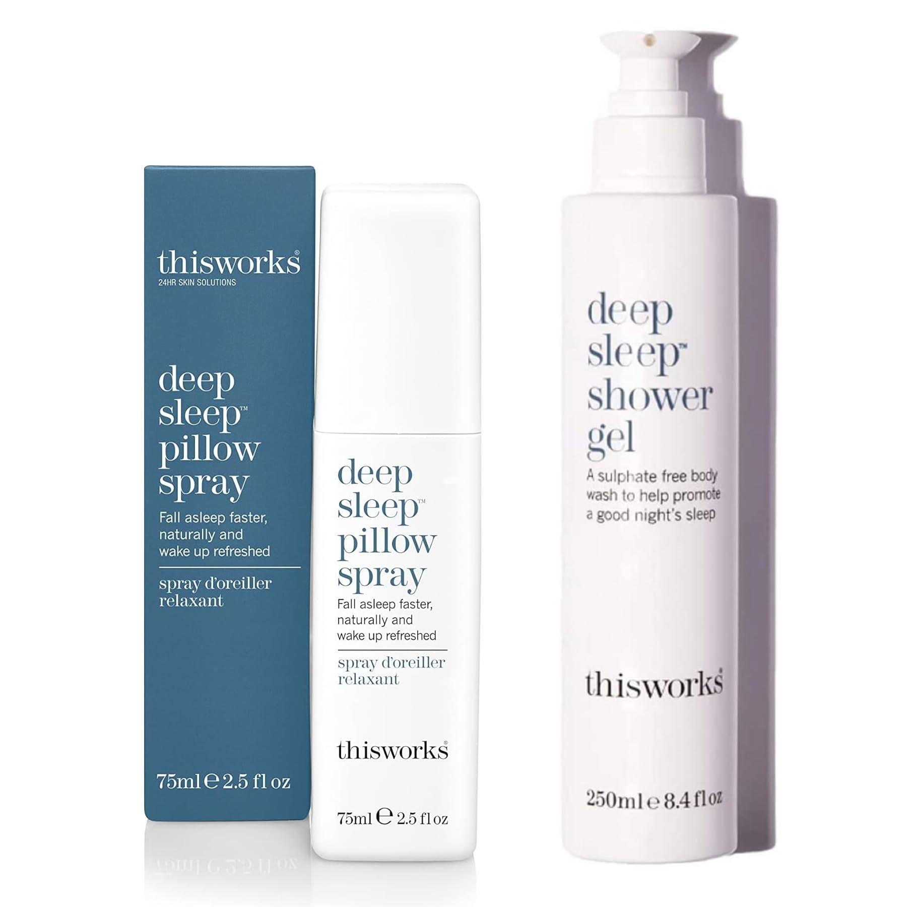 ThisWorks ThisWorks Deep Sleep Bed & Shower Bundle. Pillow Spray & Shower Gel, (2.5 fl oz & 8.4 fl oz)
