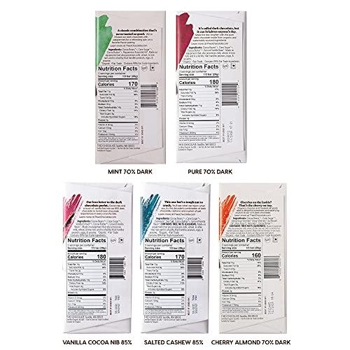 THEO Theo Chocolate Organic Dark Chocolate Vegan Variety 10 Pack | Fair Trade, Chocolate Gift