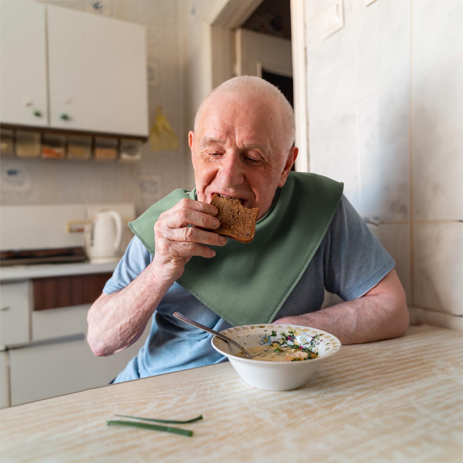 BozenTek Adult Drool Bib for Special Needs, 3 Pk Soft Absorbent Large Bandana Bibs Set for Kids 4+, Men Women, Teens & Adults, Special need bibs for Teens, Washable adult drool bibs