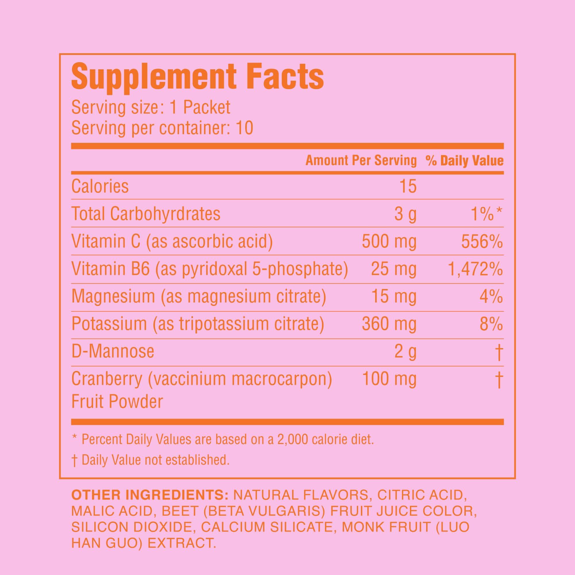 Cheeky Bonsai Cheeky Bonsai Bye Bye UTI Urinary Tract Support Health Powder Drink Mix | 10 Packets | Hibiscus Lemonade Flavor - Support Healthy Urinary Tract, Fast Acting, Simply Mix With Water