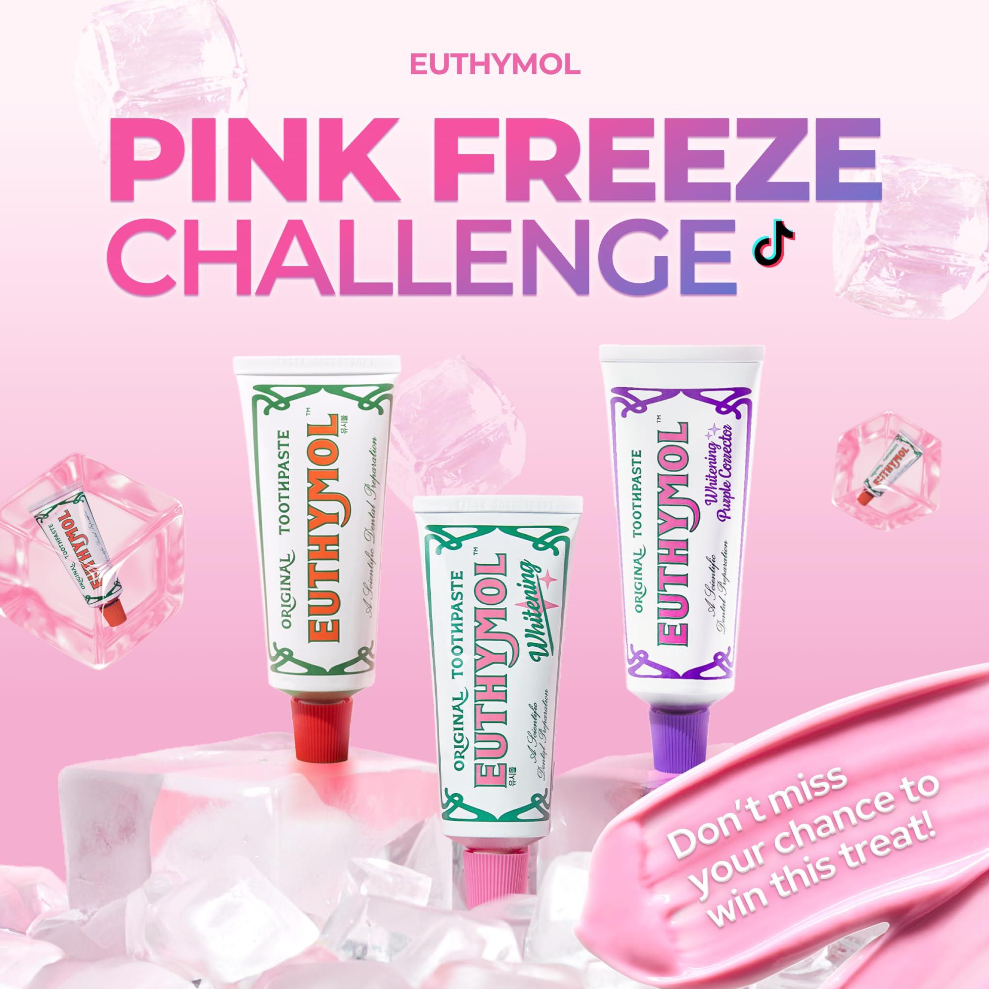 Euthymol EUTHYMOL Original Toothpaste (3.7fl oz, Pack of 5) - Fluoride-Free Toothpaste for Sensitive Teeth & Gum. Bad Breath, Cavity Prevention, 12-Hour Long Lasting Freshness with Wintergreen.