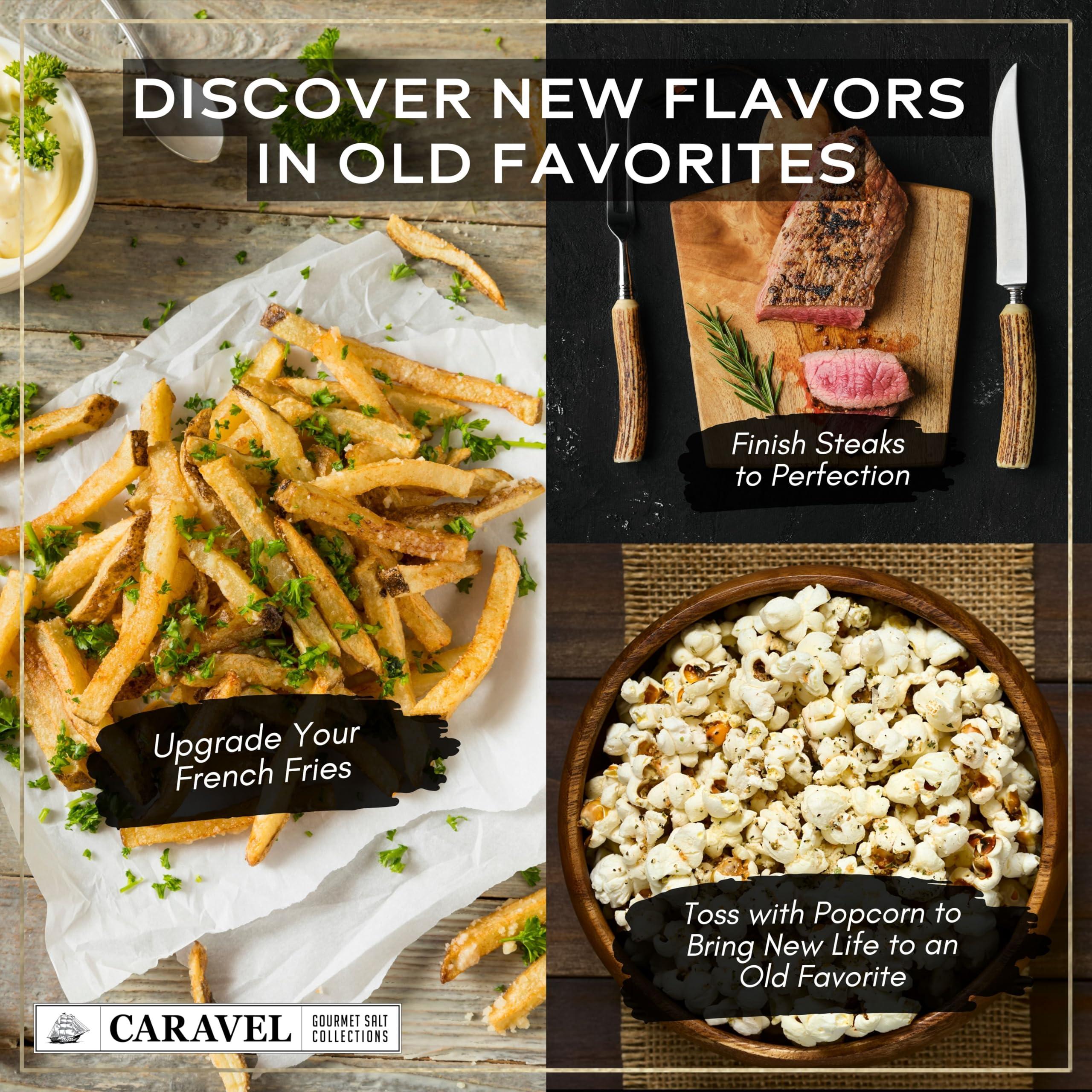 Caravel Gourmet Truffle Sea Salt - 4 oz Jar 3-Pack