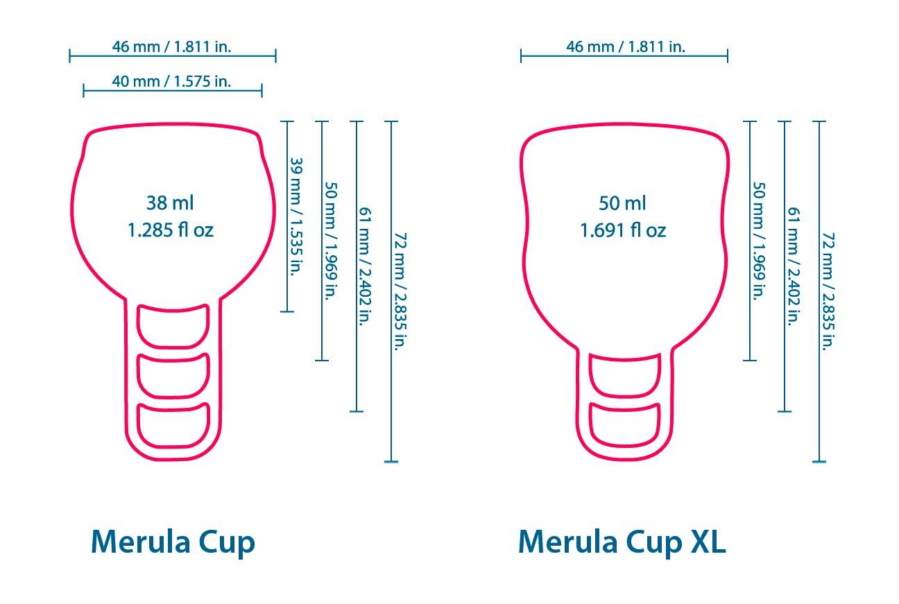 Merula Merula Cup XL Strawberry (Pink) - The Cup for Very Heavy Days