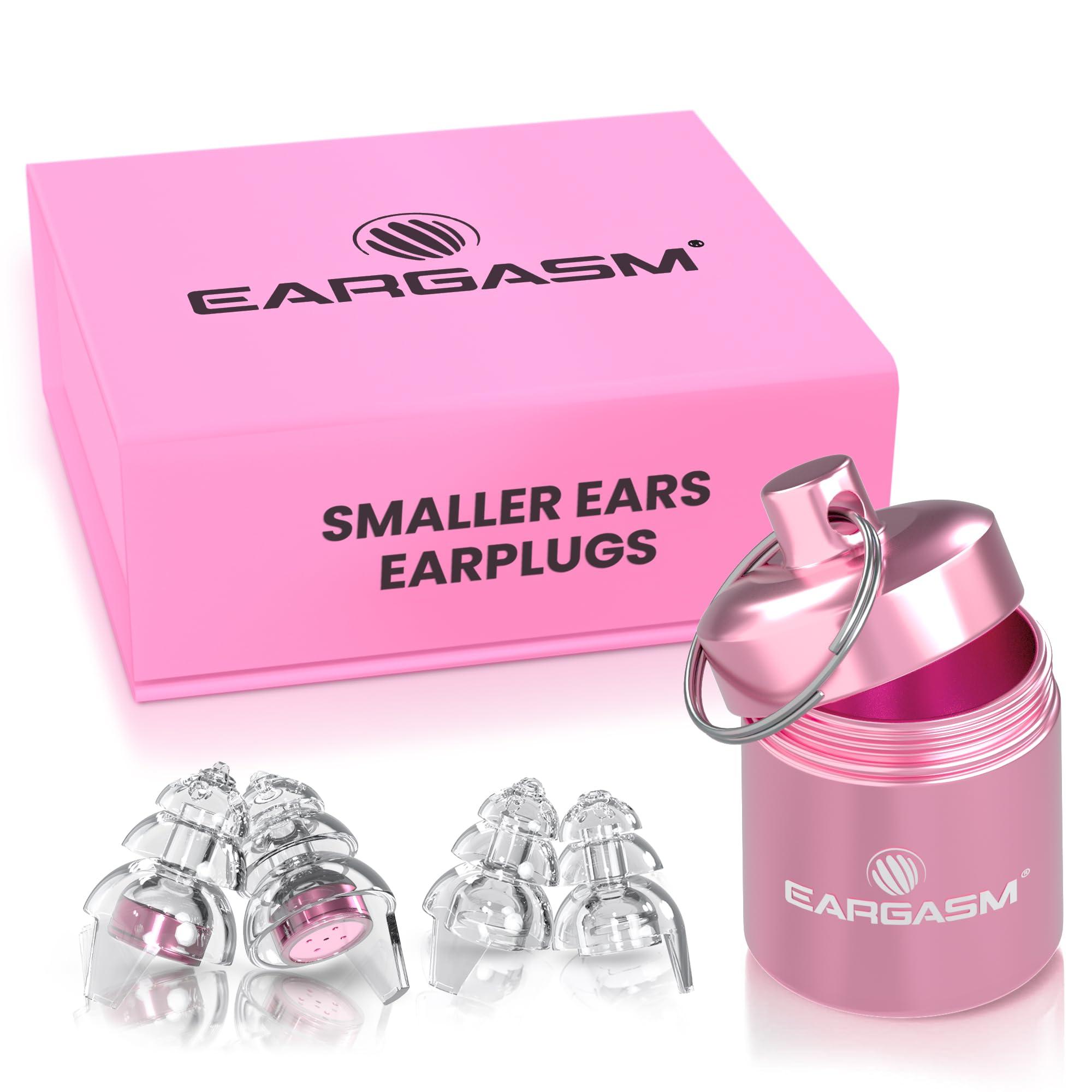 Eargasm Eargasm Smaller Ears Earplugs - Pink High Fidelity Filtered Noise Reducing Reusable Ear-Plugs for Kids, Women, Men - Hearing Protection for Live Concerts, Motorcycles, Festivals, Sporting Events