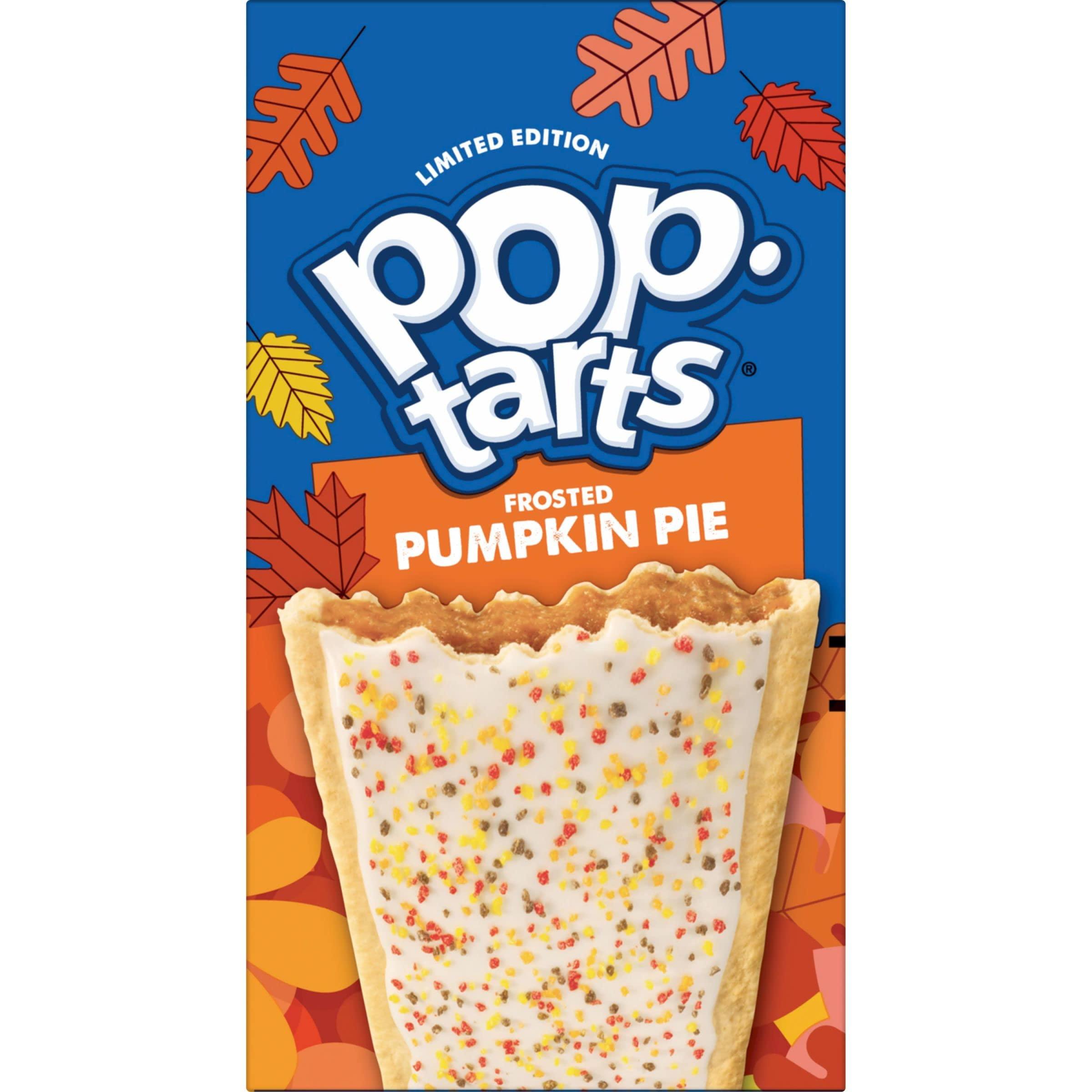 Pop-Tarts Pop-Tarts Toaster Pastries, Breakfast Foods, Fall Snacks, Frosted Pumpkin Pie, 20.3oz Box (12 Pop-Tarts)