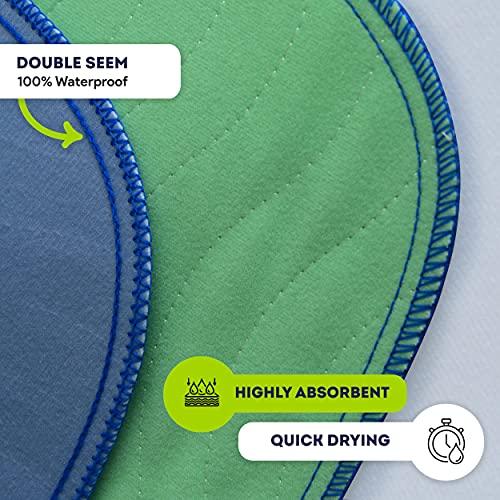 IMPROVIA IMPROVIA® Washable Underpads, 34" x 36" (Pack of 6) - Heavy Absorbency Reusable Incontinence Pads for Kids, Adults, Elderly, and Pets - Waterproof Protective Pad for Bed, Couch, Sofa, Furniture, Floor