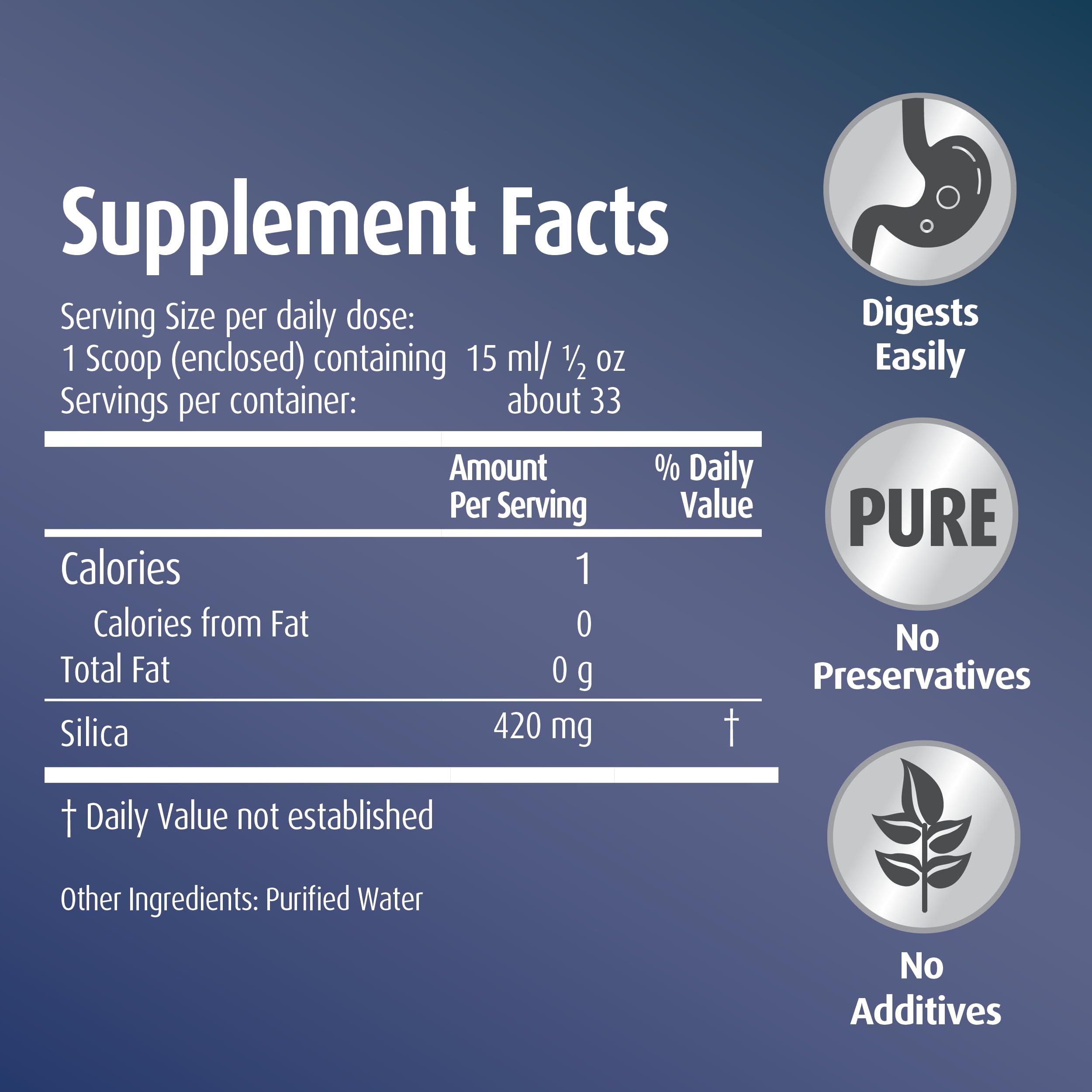 Hubner Hubner Original Silicea Gel 17 fl oz / 500 ml for Hair, Skin, Nails, and Connective Tissue, Pure Colloidal Silica Gel Formula, No Additives or Preservatives