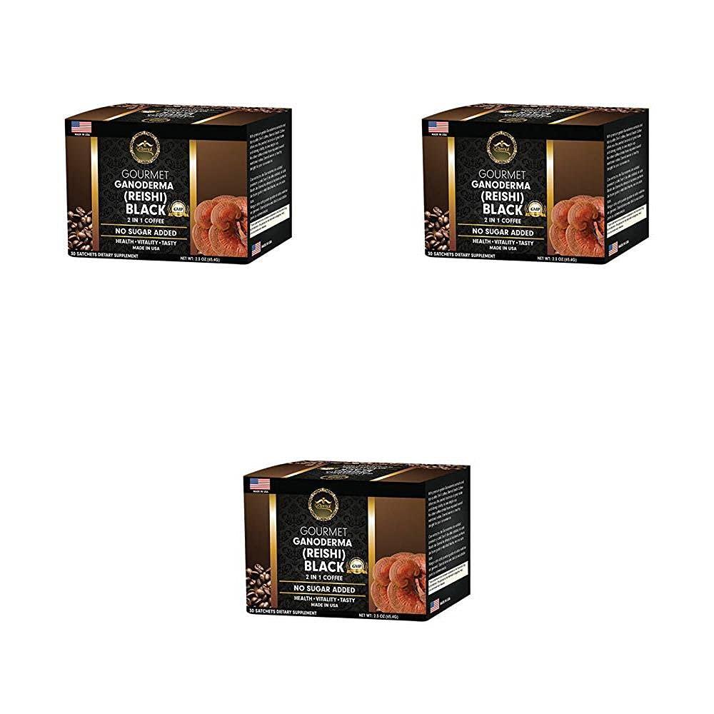 Eternal Spirit Beauty Eternal Gourmet Ganoderma (REISHI) Black Coffee 2 in1 Made in USA Cafe Negro con ganoderma Eternal Pack of 3