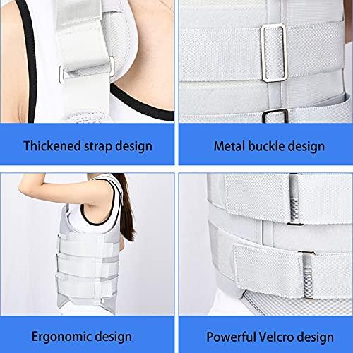 WILLQ Thoracic Full Back Brace Adjustable Thoracolumbar Fixation Brace Upper Spine Injuries and Pre or Post Surgery with This Hard Lumbar Support for Men Women Lumbar Spine Orthosis,Extralarge