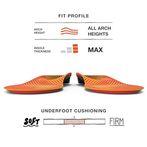 Superfeet Superfeet Run Pain Relief Insoles - Trim-to-Fit Foam & Carbon Fiber Shoe Inserts - High Arch Support for Plantar Fasciitis - Professional Grade