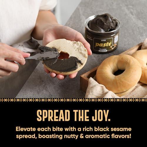 Mayde Mayde Black Sesame Paste Spread, Premium Ground Black Sesame Jam (8.8 oz, Black Sesame)