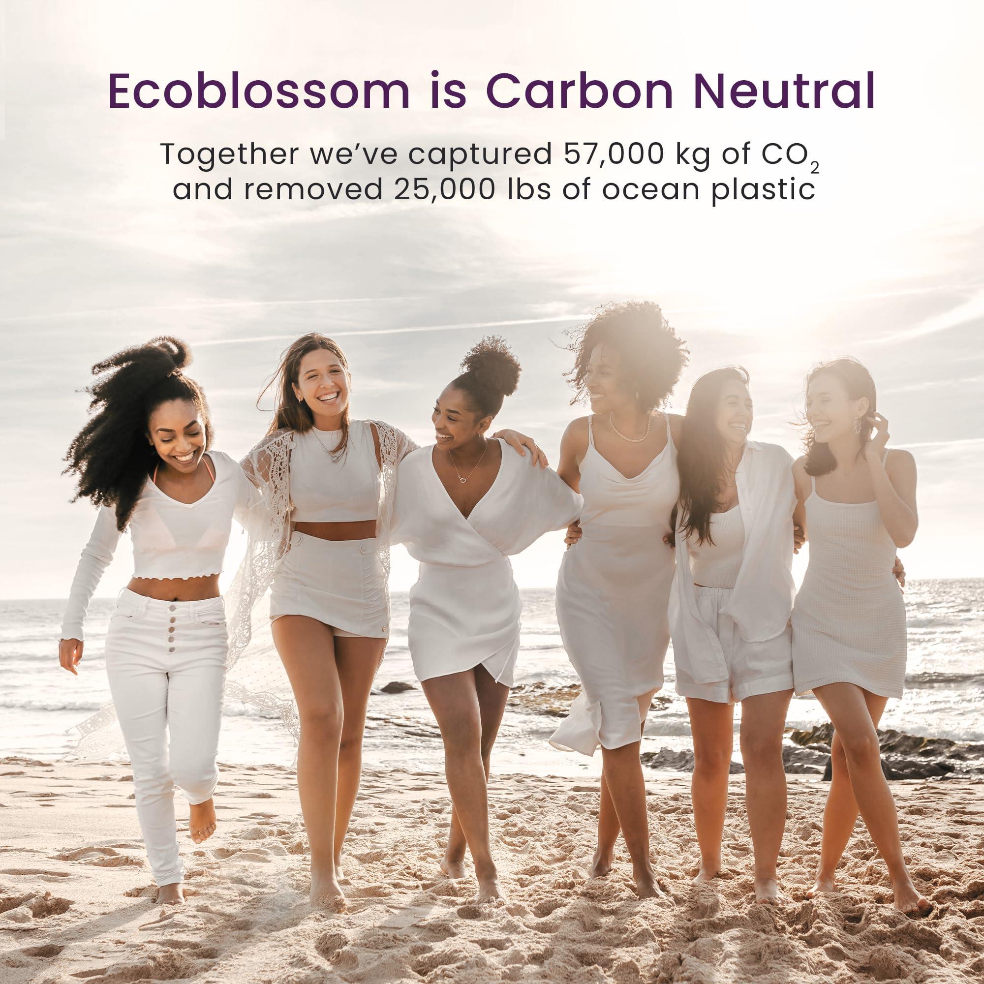 EcoBlossom Ecoblossom Reusable Menstrual Disc - Large Menstrual Cup - Soft Period Disc for Women Designed with Flexible, Medical-Grade Silicone Period Cup (Large, Cyan)