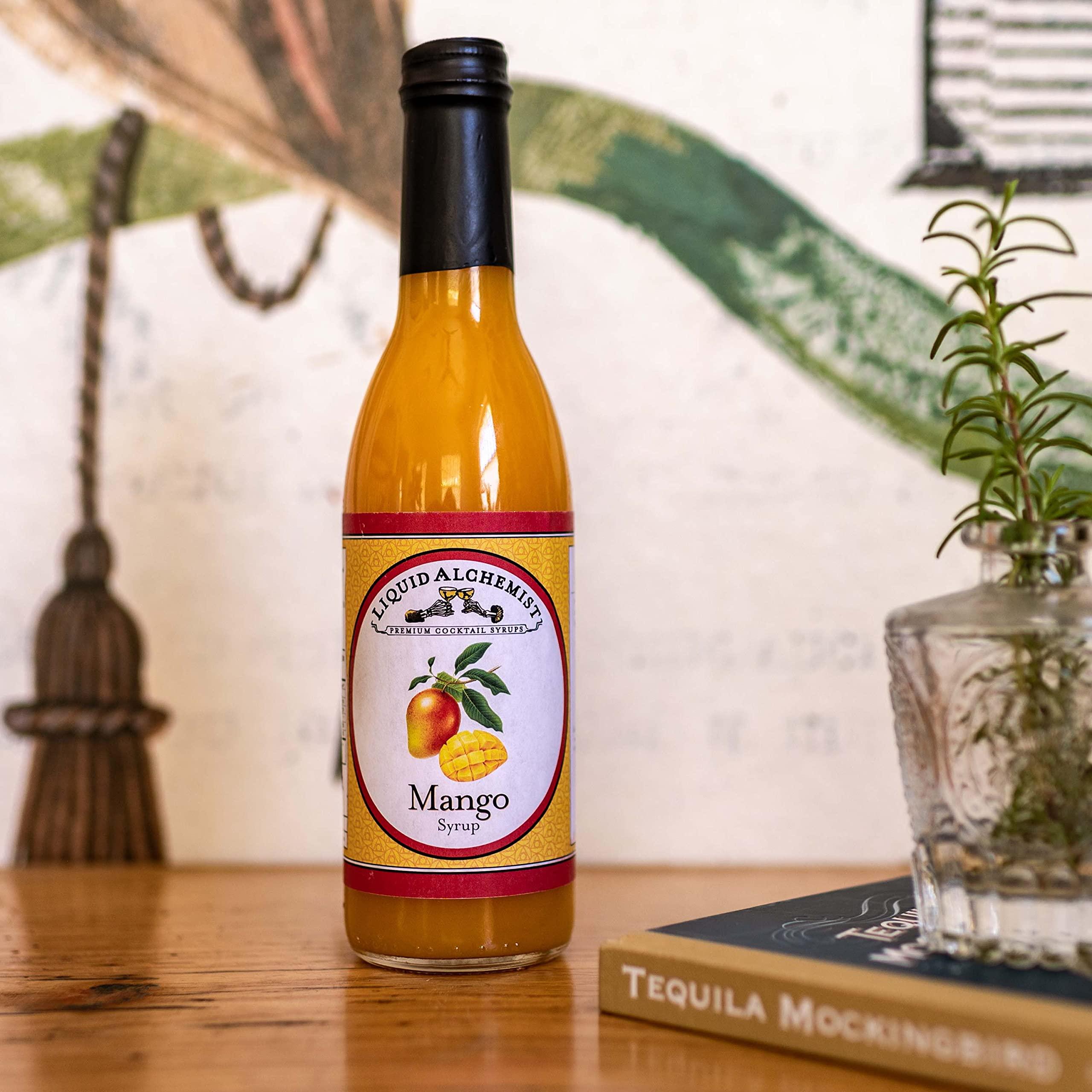 Liquid Alchemist Liquid Alchemist Mango Syrup for Drinks - Real Ingredients Make our Mango Puree for Cocktails the Perfect Mango Margarita Mix - Our Mango Flavoring Syrup is Non-GMO & Vegan - Mango Drink Syrup (25 oz)
