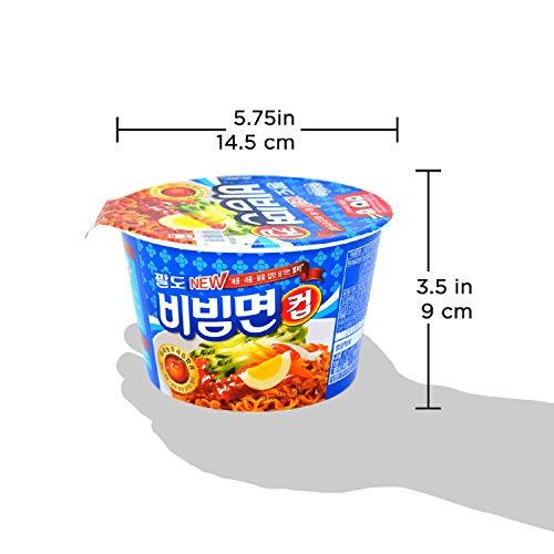 PALDO FUN & YUM Paldo Fun & Yum Bibim Men Instant Cold Cup Noodles, Brothless Cold Ramen with Sweet & Spicy Seasoning Sauce, Best Oriental Style Korean Ramyun, Soupless K-Food, 115g (4.05 oz) x 16 Pack