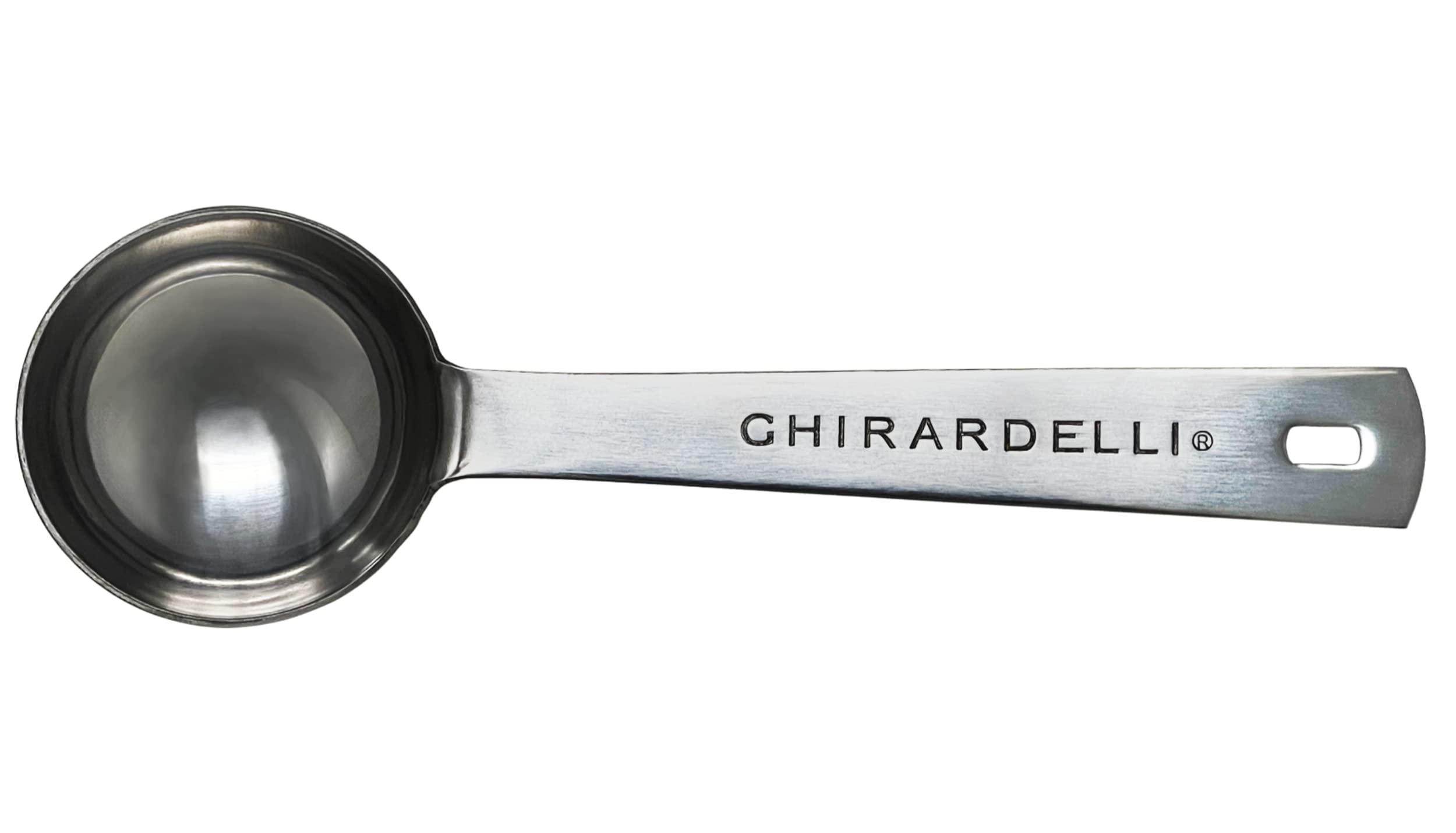 Ghirardelli Chocolate Company Ghirardelli - White Chocolate Flavored Sauce, 87.3 Ounce Bottle with Ghirardelli Stamped Barista Spoon