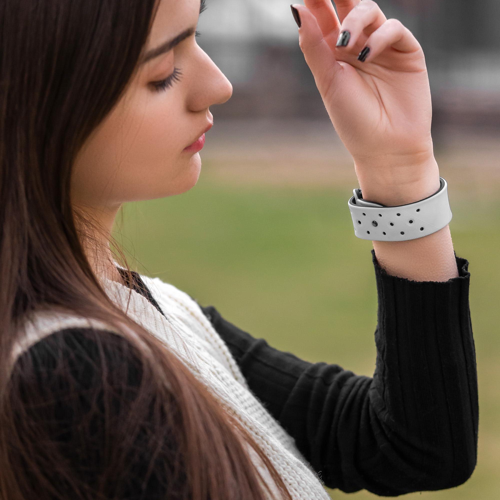 MagnetRX MagnetRX Magnetic Sports Bracelet Waterproof Silicone Bracelet with 32 Magnets Ultra Strength Wide Magnetic Bracelets for Men & Women (Grey | X-Large Size)