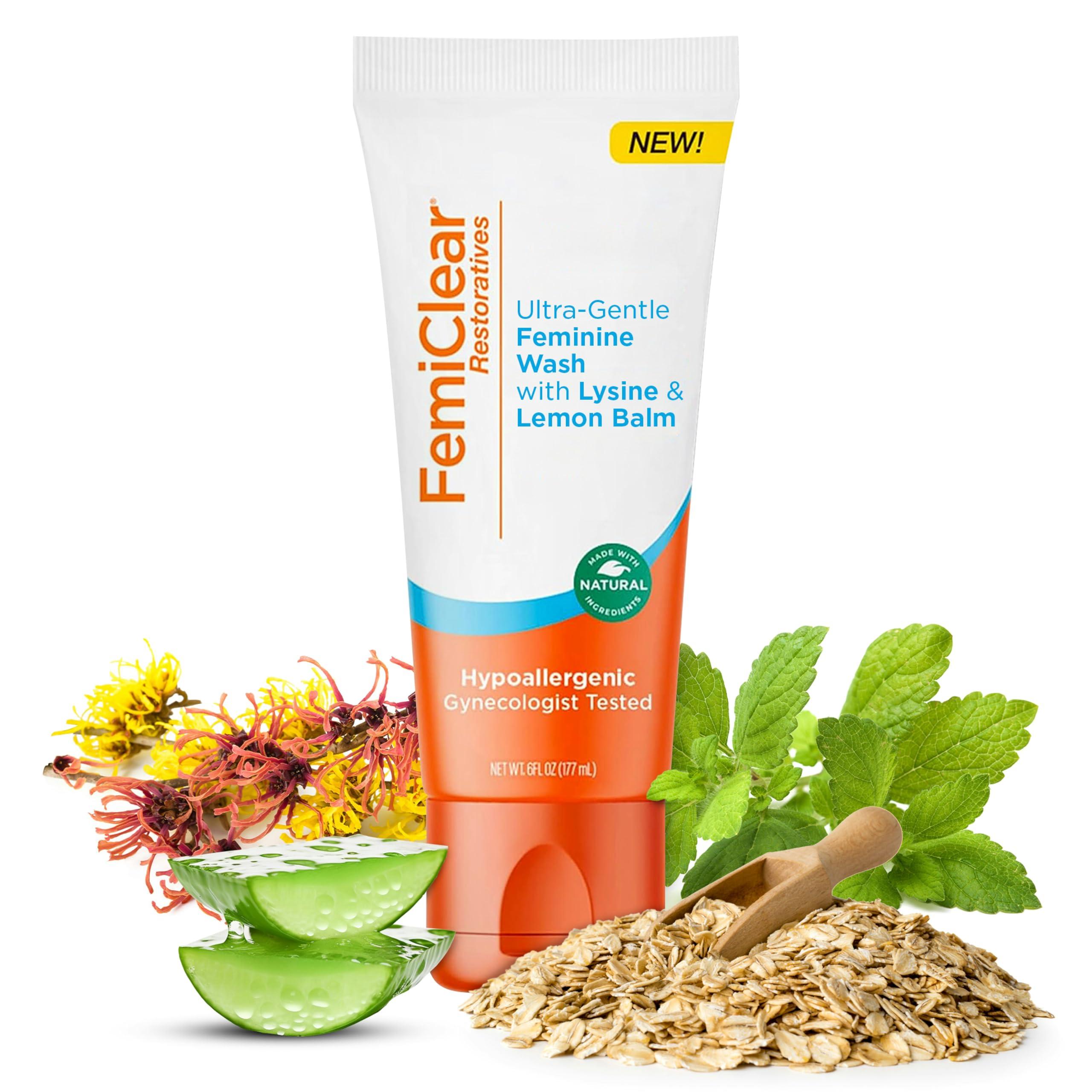 FemiClear FemiClear Complete Feminine Care, Gentle Wash & Herpes Relief Cream - Natural Ingredients for Comfort