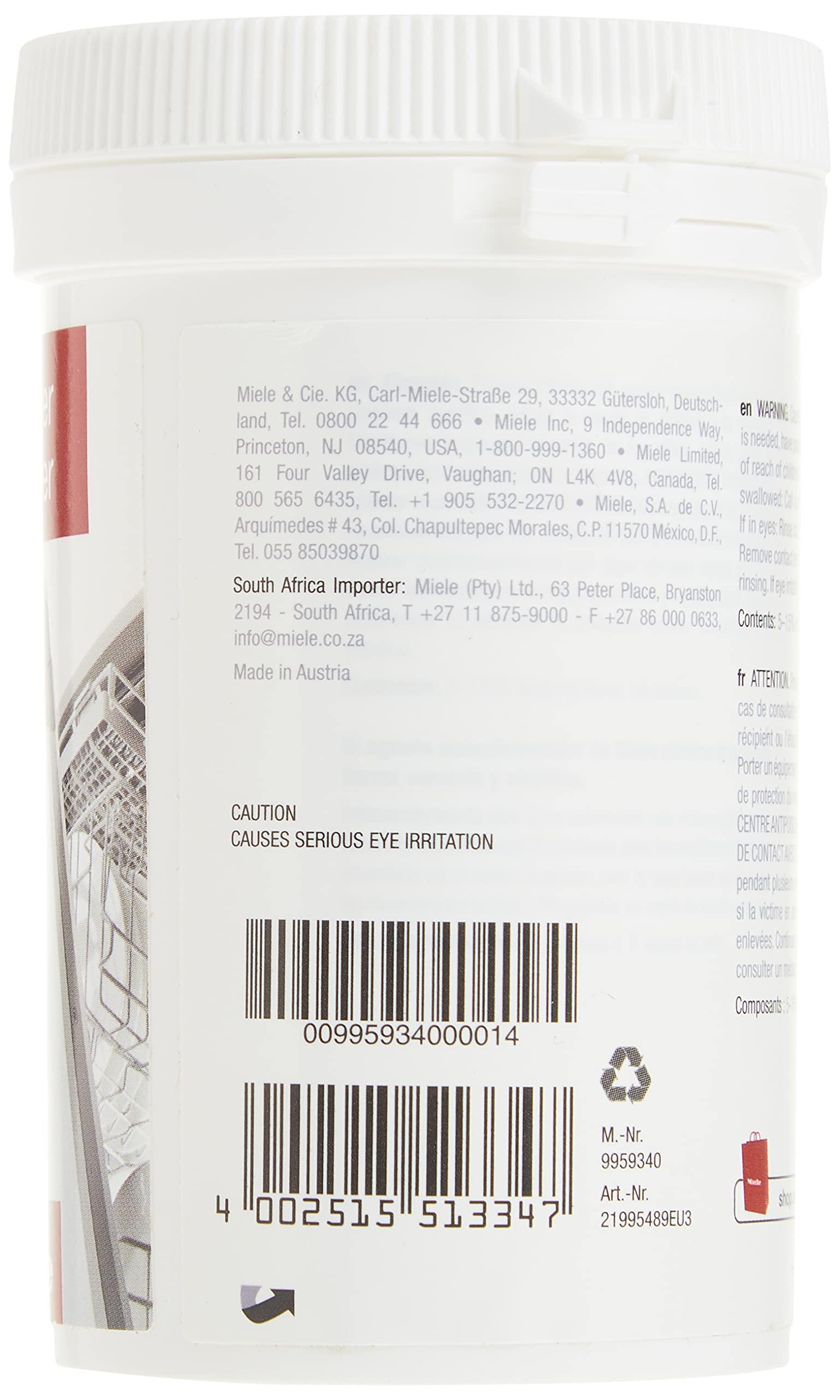 Miele Miele DishClean Dishwasher Cleaner, Care Product for the Optimal Functioning of Dishwashers, Removing Odors and Limescale Deposits, 5.6 oz, white