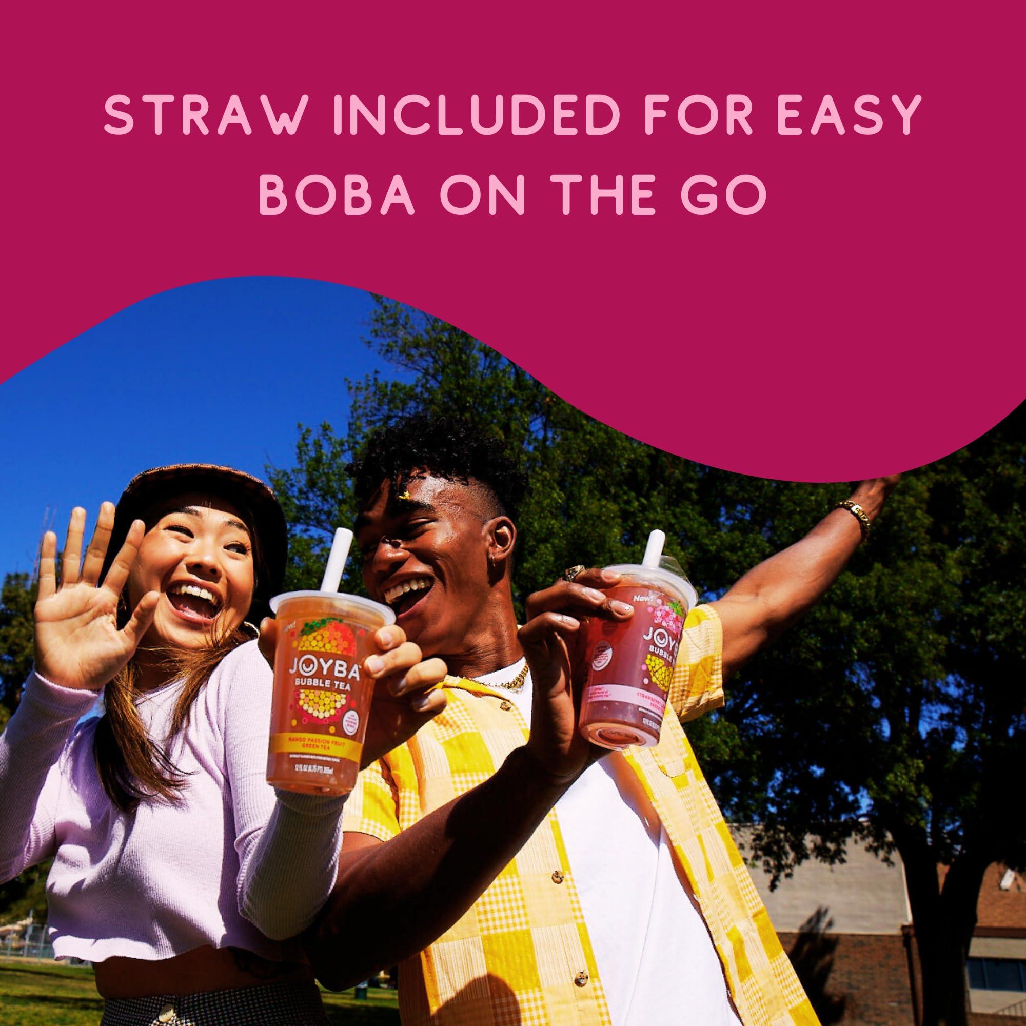 JOYBA Joyba Bubble Tea Strawberry Lemonade Green Tea, 4 Pack, 12 fl. oz. Cups