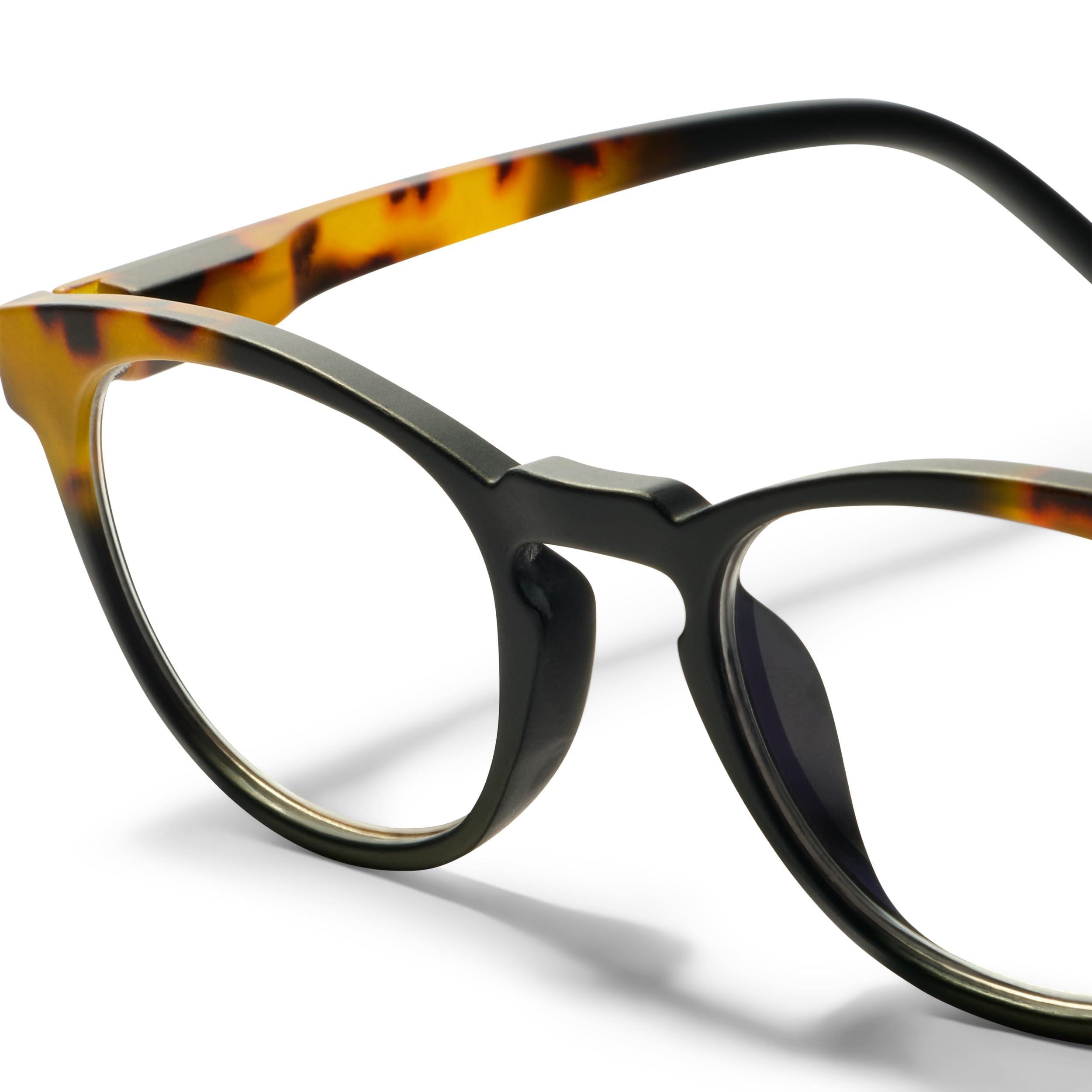 Peepers by PeeperSpecs Peepers by PeeperSpecs Men\'s Chester Round Reading Glasses, Black, 1.75