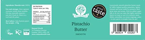 Nutural World Nutural World - Smooth Pistachio butter 6 Oz (170g) - 100% pure single ingredient - Great Taste Award winner