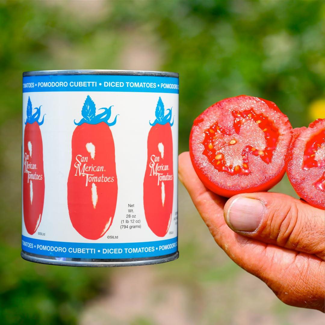 SMT SAN MERICAN TOMATO SMT San Merican Diced Tomatoes, 28 oz (Pack of 6)