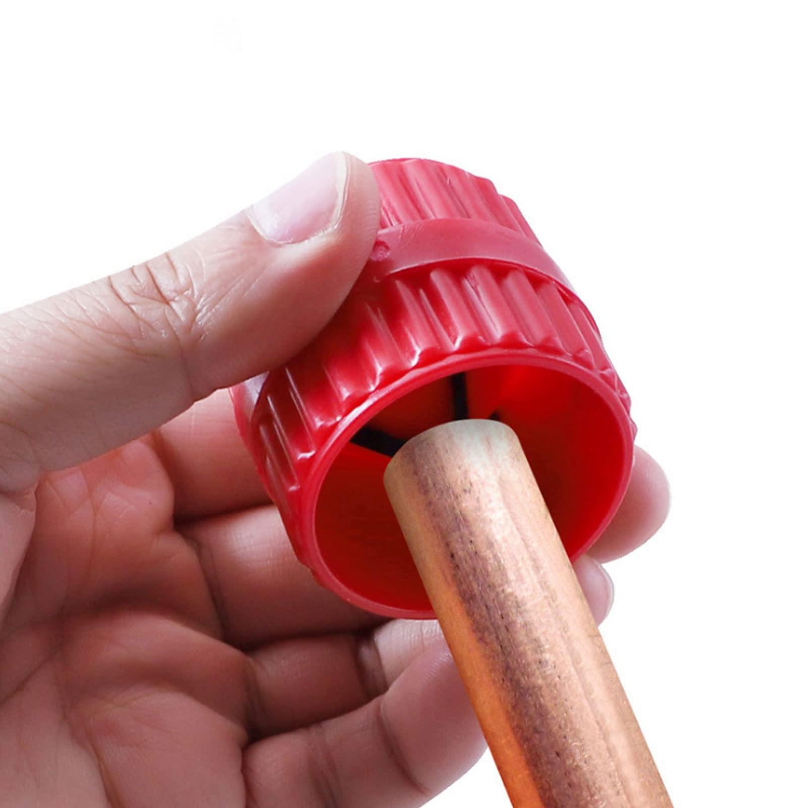 WinmetEuro Copper Pipe Cleaner, 15mm and 20mm Sizes Multifunctional Scratch Resistant Tube Reamer for Tubing Polishing and Cleaning