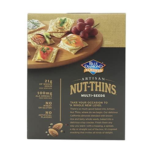 Blue Diamond Almonds Blue Diamond Gluten Free Nut Thin Cracker Crisps, Multiseed, 4.25 Iybce