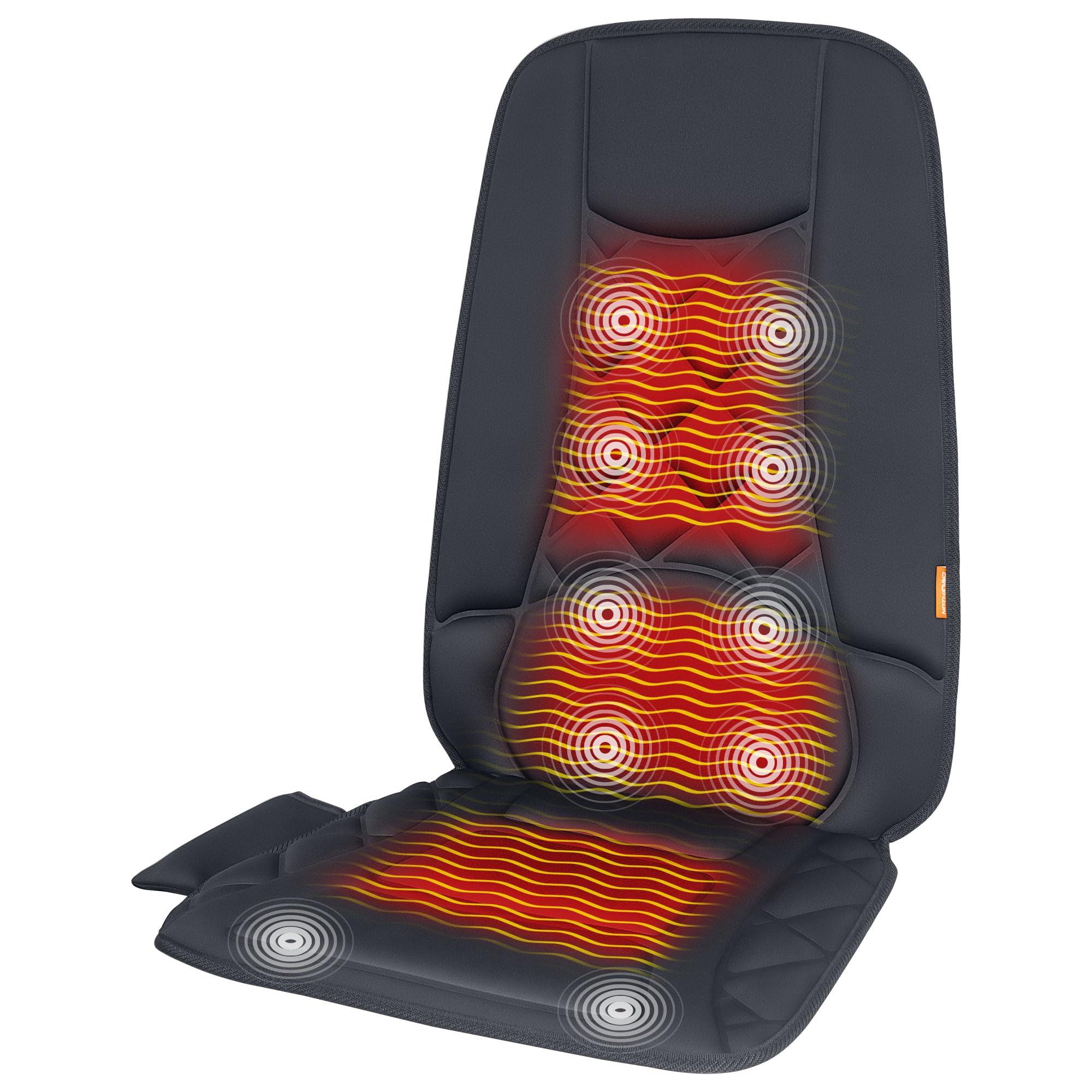 CARSHION CARSHION 10 Vibration Motors, Massage Seat Cushion with Heat,Back Massager for Chair Back Massager Heated Seat Cover Massage Chair Pad for Pain Relief Home Office Use