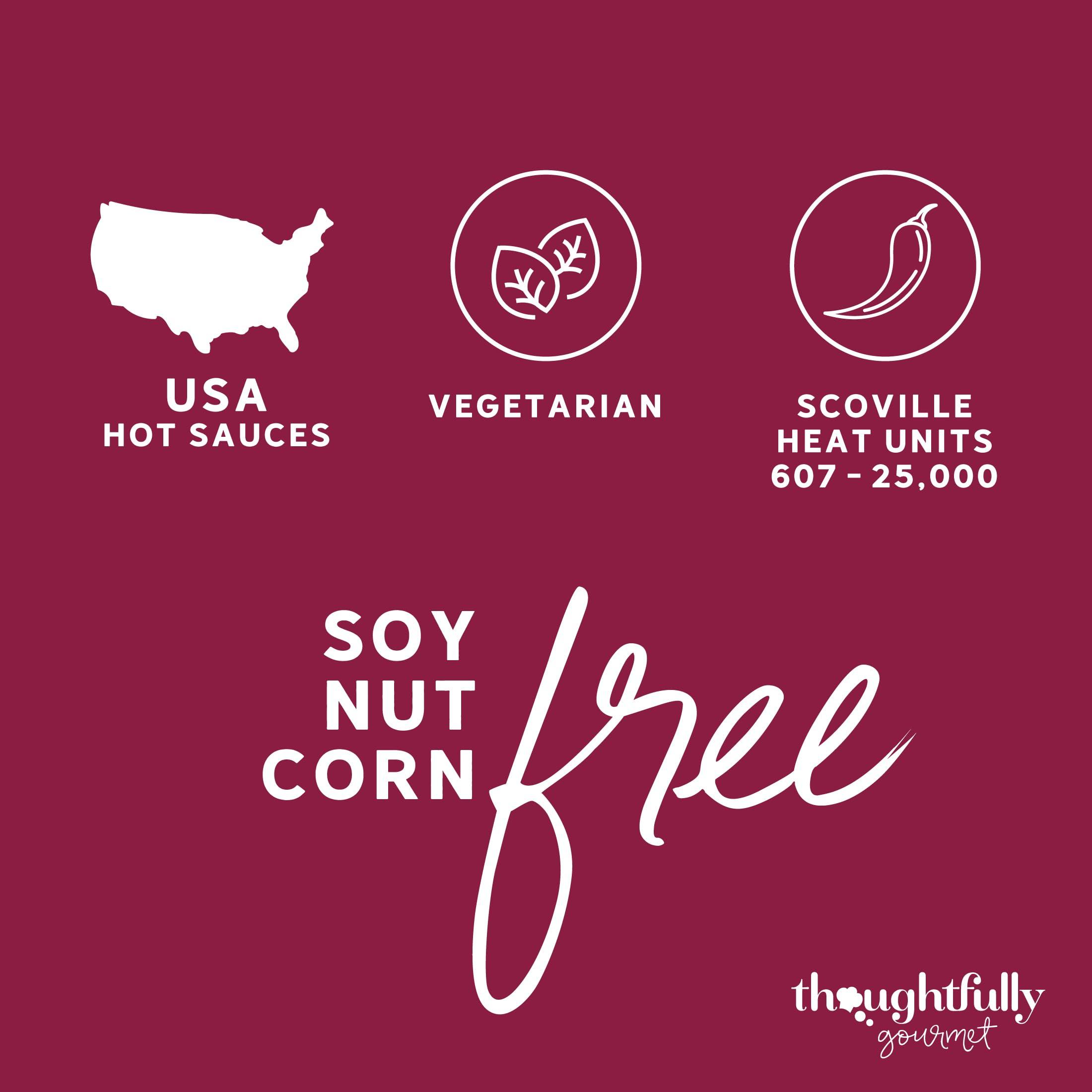 Thoughtfully Thoughtfully Gourmet, Hot Sauce Challenge Set, Hot Sauce Variety Pack Includes Hot Sauces from Mild To Extreme Flavors, Unique Gifts for Men, Set of 10