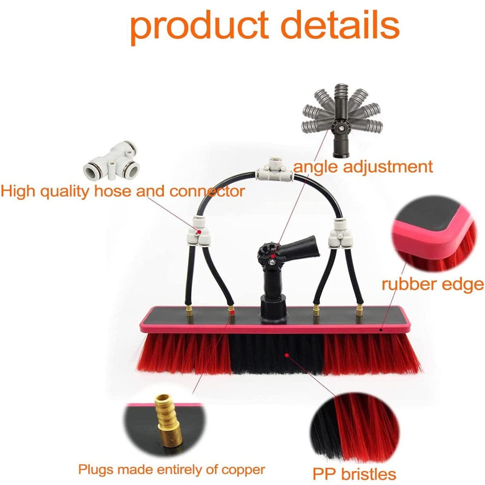 WJYLM Professional Extendable Window Cleaning Pole with Telescopic Brush - Long Reach Aluminium Water Fed Kit for Telescopic Window Cleaner and Solar Panel Roof Cleaning