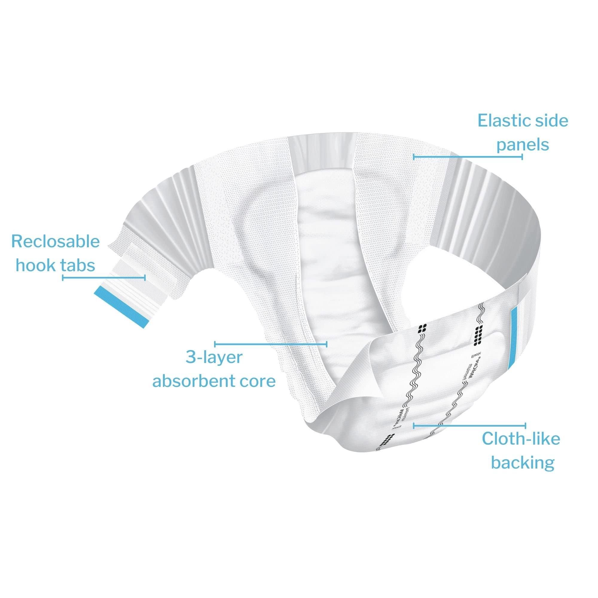 HARTMANN H MoliCare Premium Incontinence Brief, 8D - Heavy Absorbency Adult Diaper with Refastenable Tabs - Unisex, Size Medium, 26 Count, 1 Pack