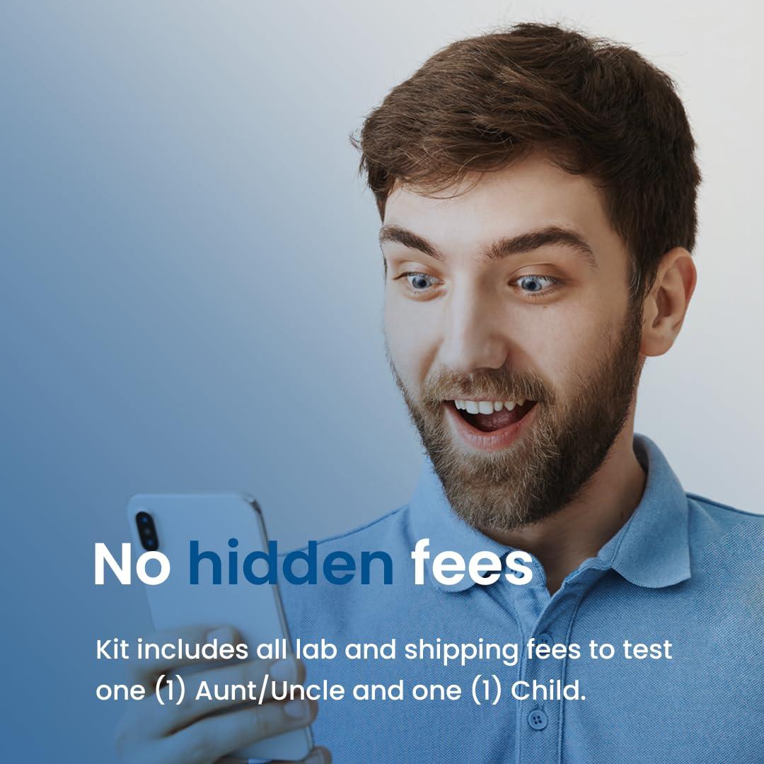 TrueLabs PaternityLab DNA Aunt/Uncle Test - Lab Fees & Shipping Included - Results in 1-2 Days - at-Home Collection Kit