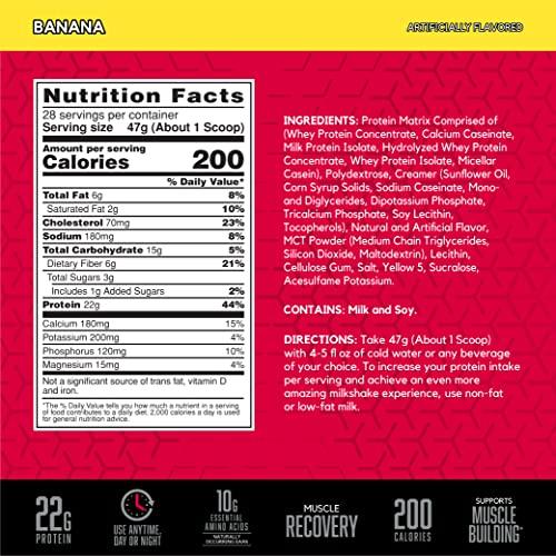 BSN BSN SYNTHA-6 Whey Protein Powder, Micellar Casein, Milk Protein Isolate, Banana, 28 Servings (Packaging May Vary), 2.91 Pound (Pack of 1)