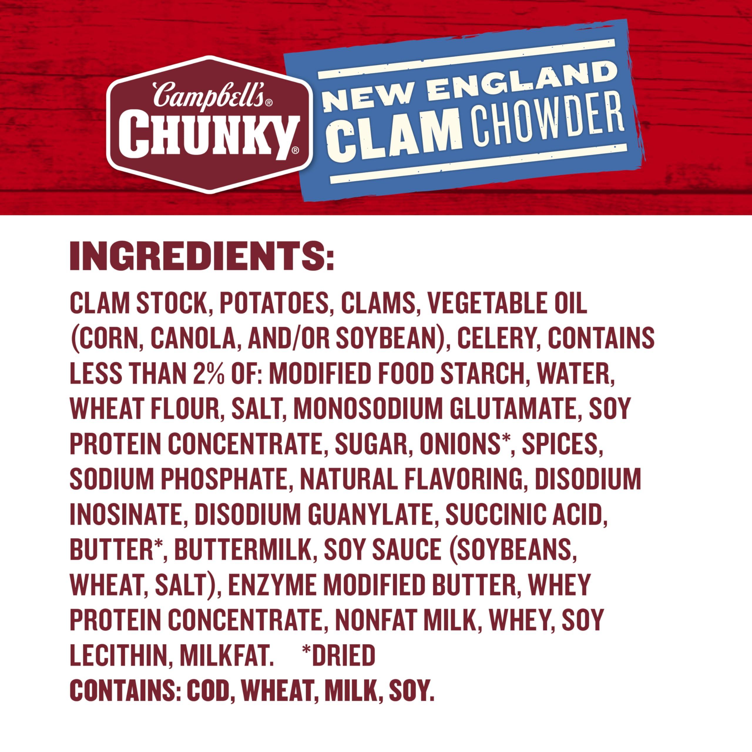Campbell's Campbell's Chunky Soup, New England Clam Chowder, 18.8 Ounce Can (Case Of 12)