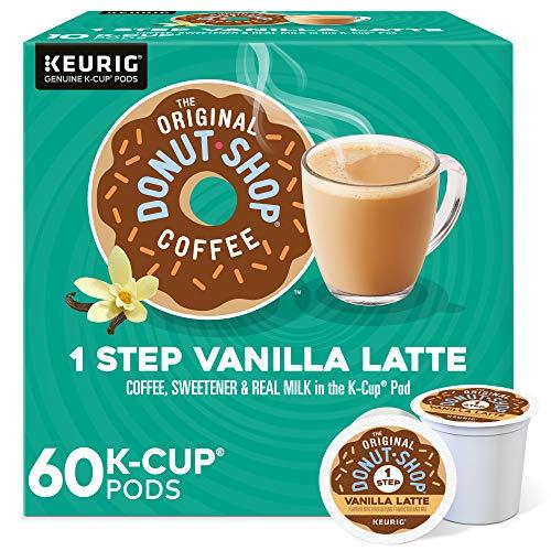 The Original Donut Shop The Original Donut Shop Vanilla Latte, Single Serve Coffee K-Cup Pod, Flavored Coffee, 60 Count (6 Packs of 10)