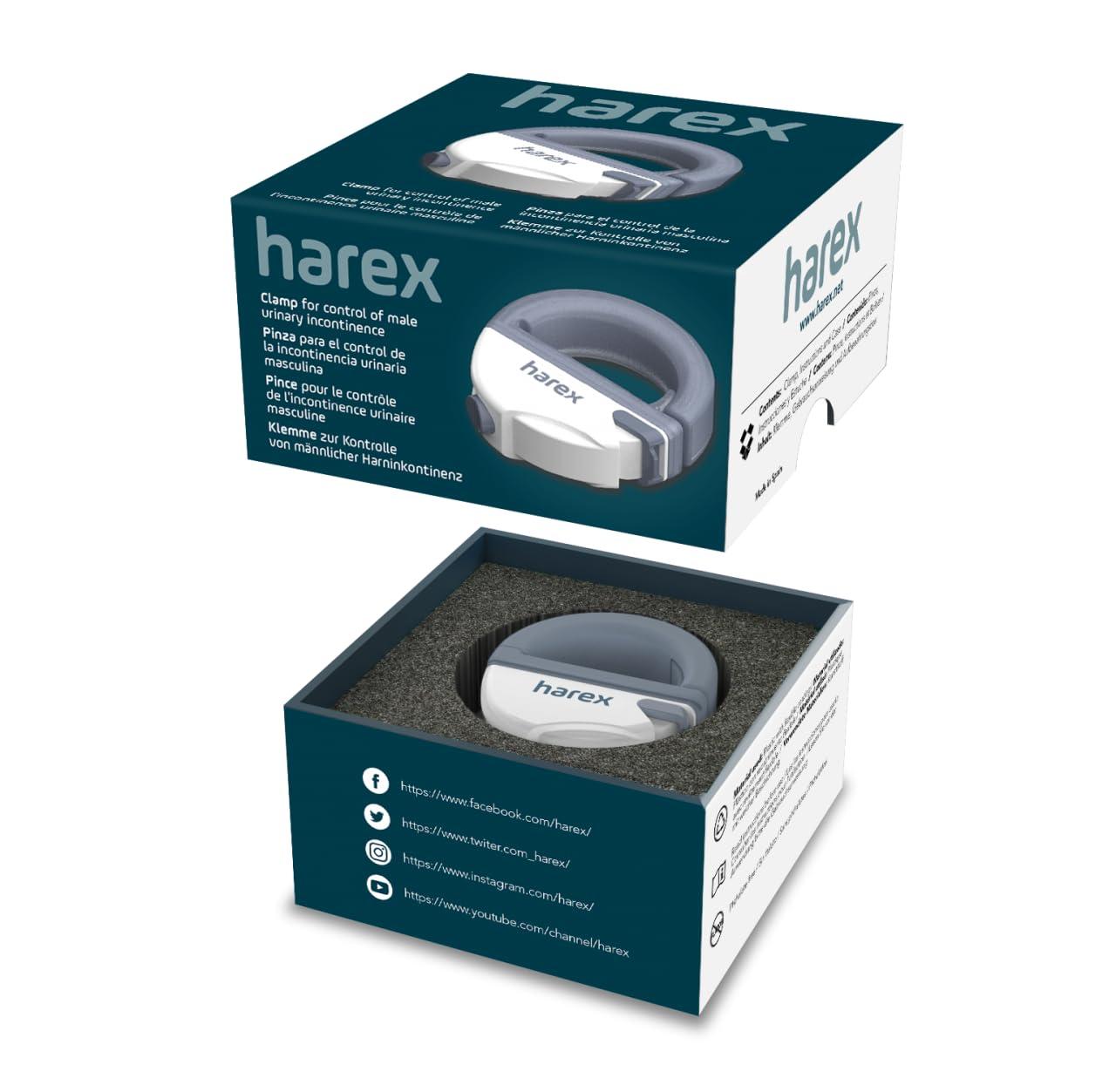 Harex Harex Male Urinary Incontinence Control Device | Incontinence Guard, Bladder-Control Devices, 1 Count, Medium-Large, Reusable, White