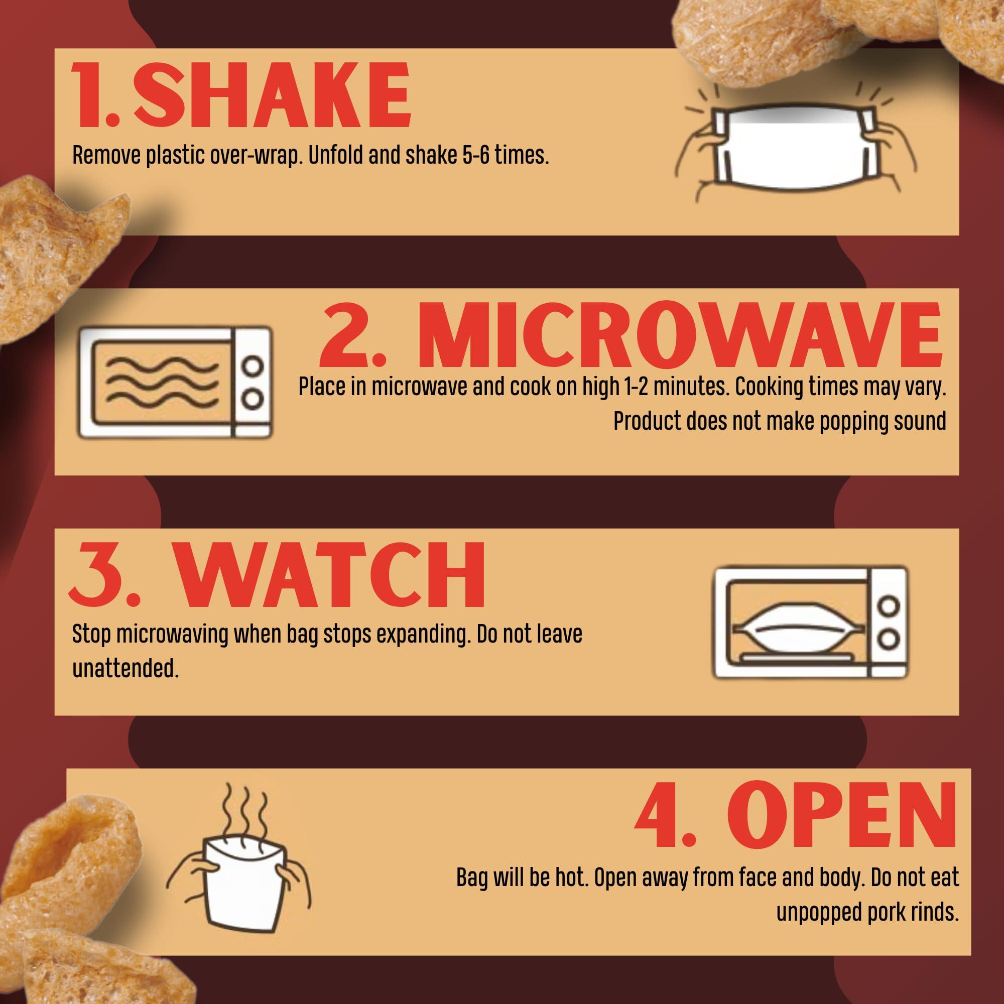 Lowrey's Lowrey's Bacon Curls Microwave Pork Rinds (Chicharrones), Original, 1.75 Ounce (Pack of 6)