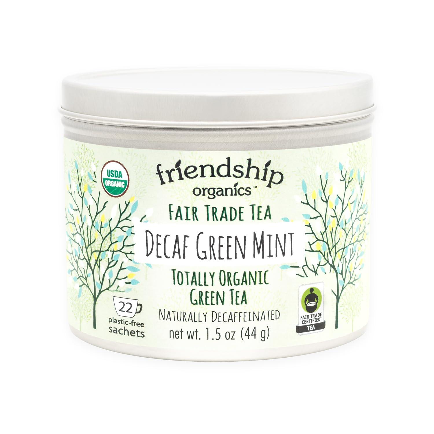 Friendship Organics Friendship Organics Decaf Green Mint Tea Bags, Organic and Fair Trade 22 Count