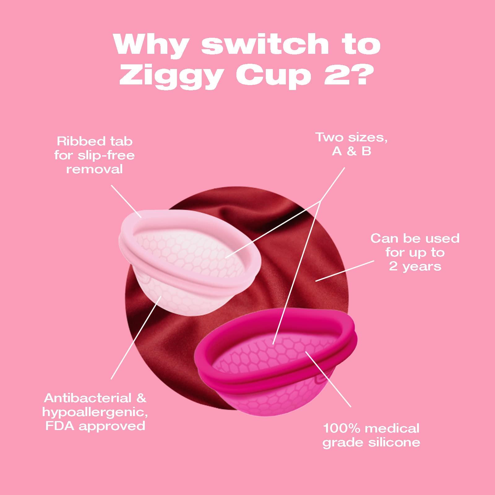 INTIMINA INTIMINA Bundle: Ziggy Cup 2 B + Free Intimina Feminine Moisturizer + Free Intimina Intimate Accessory Cleaner