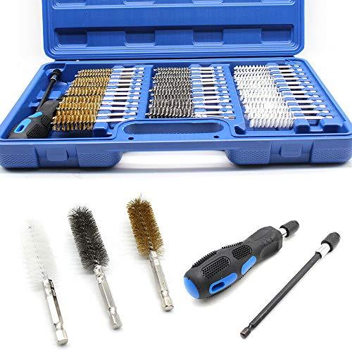 tooloflife Wire Brush Attachment for Drill Set | 38 Piece | 1/4" for Power Drill or Die Grinder