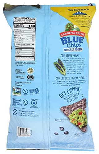 Garden of Eatin\' Garden of Eatin Blue Chips, Unsalted Corn Tortilla Chips, Gluten Free & Non-GMO, 16 Oz (Pack of 12)